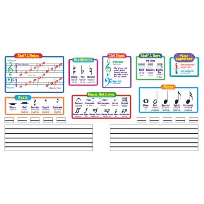 Picture of Trend Music Symbols Wipe-Off Bulletin Board Set, Set Of 20 Pieces