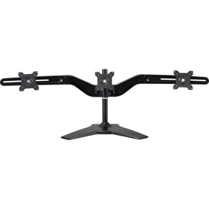 Picture of Amer Mounts Stand Based Triple Monitor Mount for three 15in-24in LCD/LED Flat Panel Screens - Supports up to 17.6lb monitors, +/- 20 degree tilt, and VESA 75/100