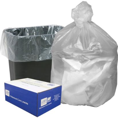 Picture of Webster High-Density Resin Commercial Trash Can Liners, 10 Gallon, Natural, Pack Of 1,000 Liners