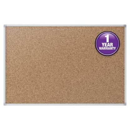 Picture of Mead Bulletin Board, 24in x 18in, Aluminum Frame With Natural Silver Finish