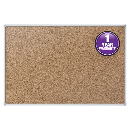 Picture of Mead Bulletin Board, 24in x 18in, Aluminum Frame With Natural Silver Finish