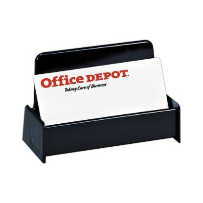 Picture of Office Depot Brand 30% Recycled Standard Business Card Holder, Black