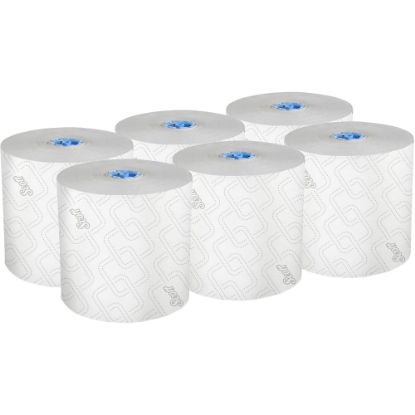 Picture of Scott Hardwound 1-Ply Paper Towels, 70% Recycled, 115 Sheets Per Roll, Pack Of 6 Rolls