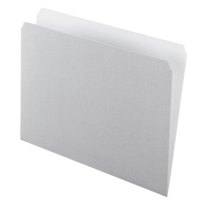 Picture of Pendaflex Straight-Cut Color File Folders, Letter Size, Gray, Box Of 100