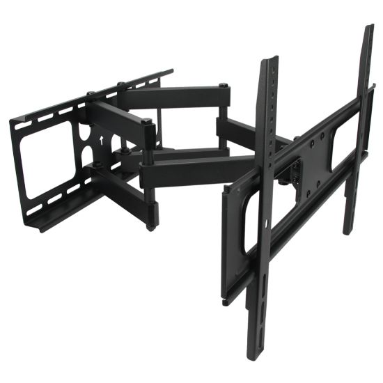 Picture of MegaMounts Full Motion Double Articulating Wall Mount For 32 - 70in TVs, 20inH x 26inW x 8inD, Black