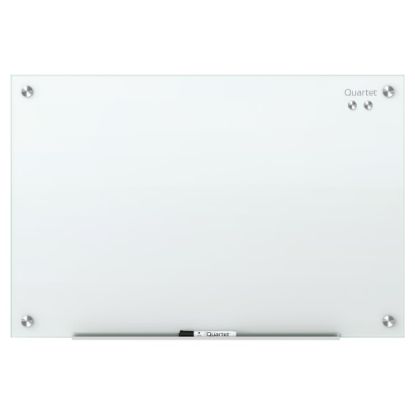 Picture of Quartet Infinity Magnetic Glass Unframed Dry-Erase Whiteboard, 24in x 18in, White