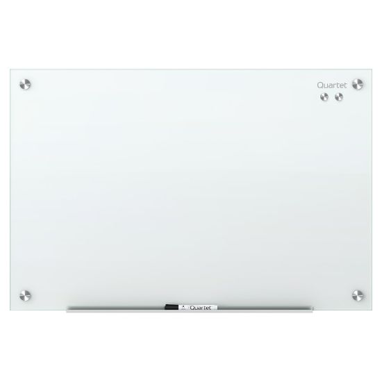 Picture of Quartet Infinity Magnetic Glass Unframed Dry-Erase Whiteboard, 24in x 18in, White