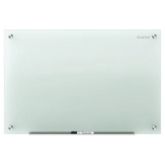 Picture of Quartet Infinity Tempered Glass Unframed Non-Magnetic Dry-Erase Whiteboard, 72in x 48in, Frosted