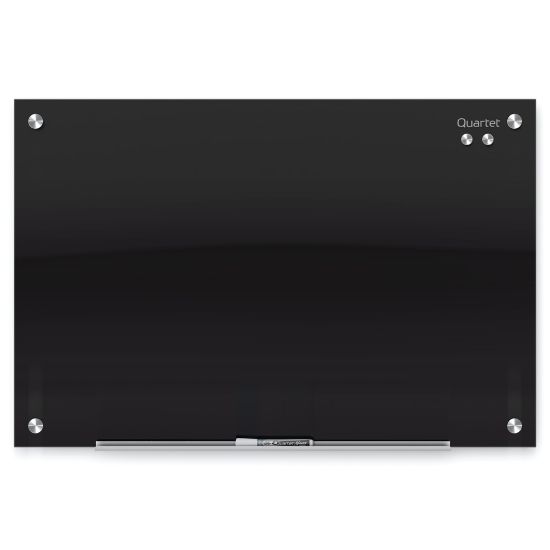 Picture of Quartet Infinity Magnetic Glass Marker Unframed Whiteboard, 72in x 48in, Black