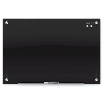 Picture of Quartet Infinity Magnetic Glass Marker Unframed Whiteboard, 96in x 48in, Black