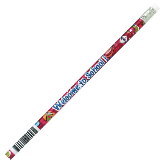 Picture of J.R. Moon Pencil Co. Pencils, 2.11 mm, #2 HB Lead, Welcome to School!, Multicolor, Pack Of 144