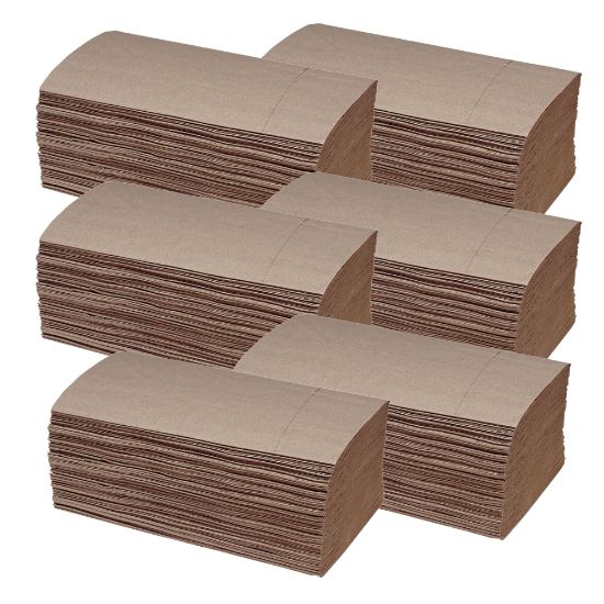 Picture of SKILCRAFT Single-Fold 1-Ply Paper Towels, Kraft, Pack Of 250 Sheets (AbilityOne 8540-00-262-7178)