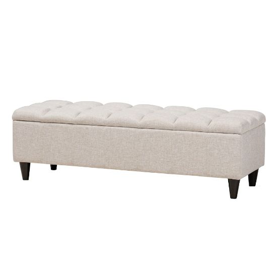 Picture of Baxton Studio Brette Ottoman, Beige