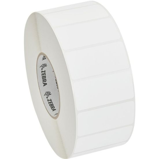 Picture of Zebra 8000T Thermal Label - "3in x 3in Length - Square - Thermal Transfer - Silver - Polyester - 100 / Roll - 1 / Pack