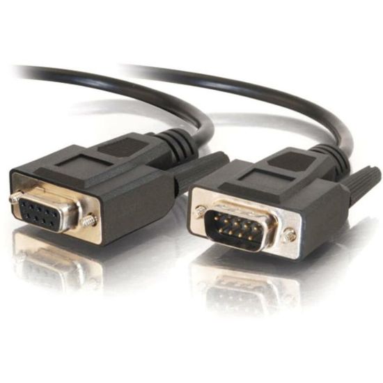 Picture of C2G 6ft DB9 M/F Extension Cable - Black - DB-9 Male Serial - DB-9 Female Serial - 6ft - Black