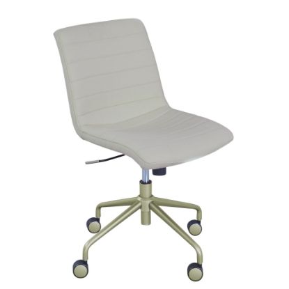 Picture of Elle Decor Adelaide Mid-Back Task Chair, Ivory/Yellow Gold