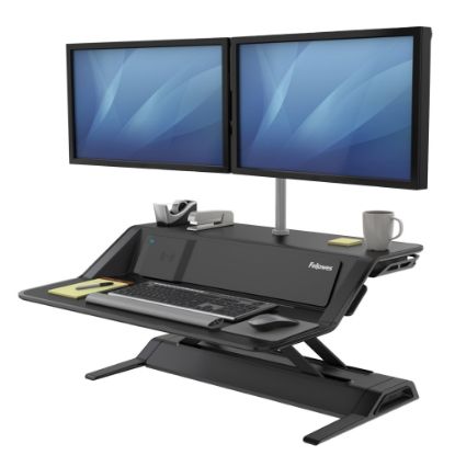 Picture of Fellowes Lotus DX Adjustable Sit-Stand Workstation, Black