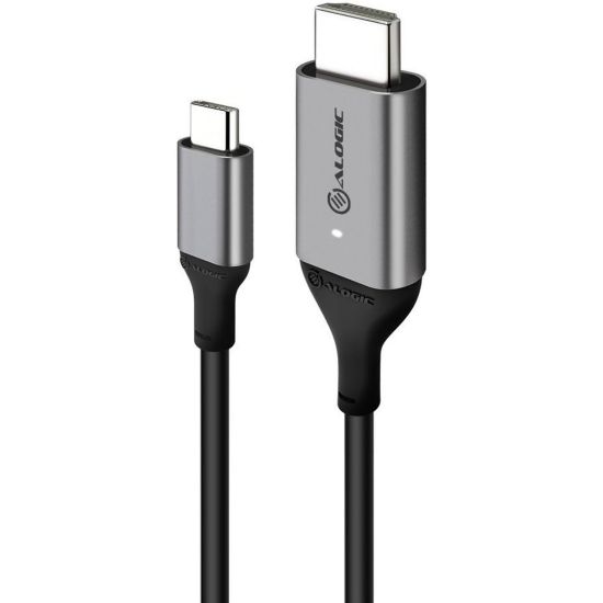 Picture of Alogic USB-C (Male) to HDMI (Male) Cable - Ultra Series - 4K 60Hz - Space Grey - 1m - 3.28 ft HDMI/USB A/V Cable for Monitor, Projector, TV, Computer, Tablet, Phone, MAC, Chromebook