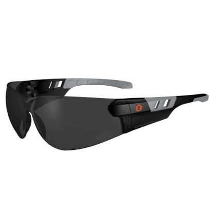 Picture of Ergodyne Skullerz SAGA Frameless Safety Glasses, One Size, Matte Black Frame, Smoke Lens