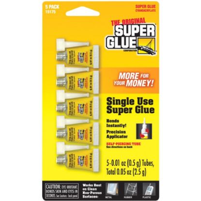 Picture of Super Glue Instant Adhesive Mini Tubes - 0.02 oz - 5 / Pack