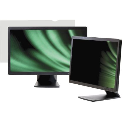 Picture of Business Source Widescreen Frameless Privacy Filter Black - For 24in Widescreen LCD Monitor - 16:10 - Anti-glare - 1