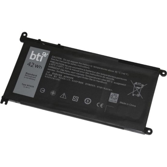 Picture of BTI WDX0R-BTI 11.4V 42WHR LI-ION BATTERY - OEM Compatible 0WDX0R 3CRH3 C4HCW CYMGM FC92N FW8KR T2JX4 WDX0R Y3F7Y