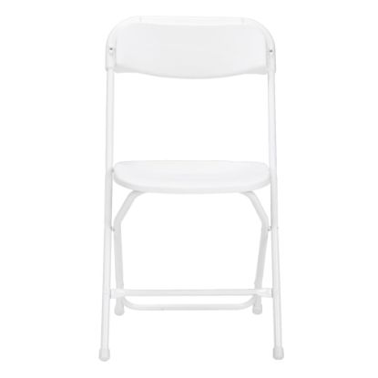 Picture of Cosco Classic Collection Resin Folding Chair, White/White, Pack Of 8