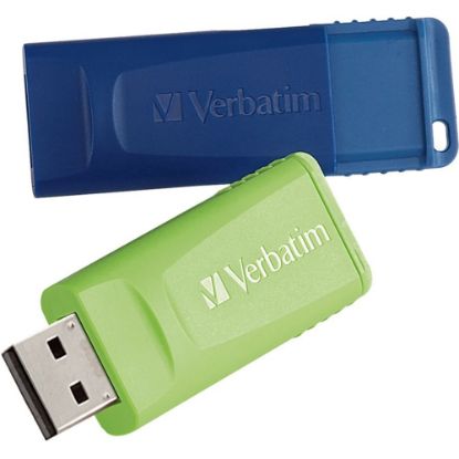 Picture of Verbatim 16GB Store "n Go USB Flash Drive - 2pk - Blue, Green - 16GB - 2pk - Blue, Green