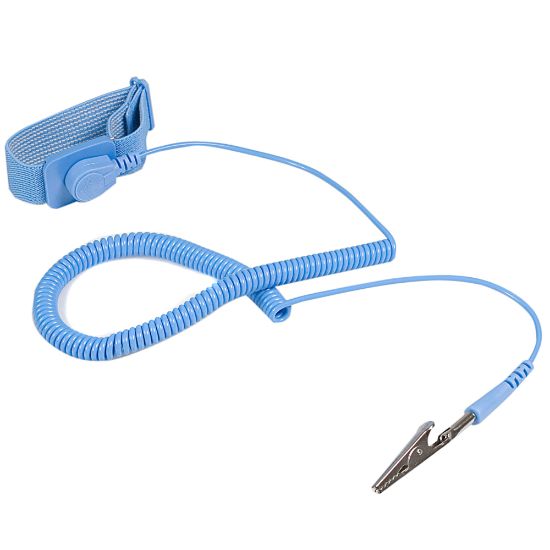 Picture of StarTech.com ESD Anti Static Wrist Strap Band with Grounding Wire - AntiStatic Wrist Strap - Anti-static wrist band - Prevents dangerous electrostatic buildup while working on electronics