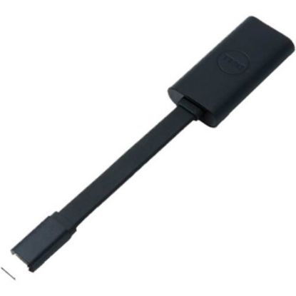 Picture of Dell USB Data Transfer Cable - 5.20in USB Data Transfer Cable for Smartphone, Tablet PC, Camera - First End: 1 x USB 3.1 Type C - Male - Second End: 1 x USB 3.0 Type A - Female - Black