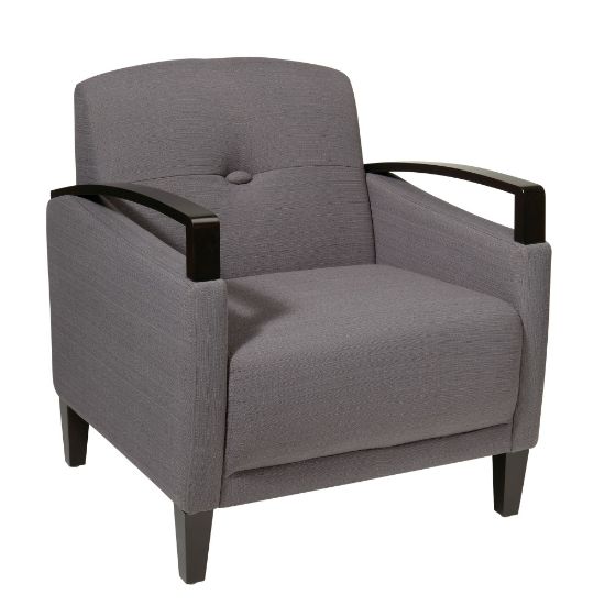 Picture of Ave Six Main Street Woven Arm Chair, Charcoal/Espresso