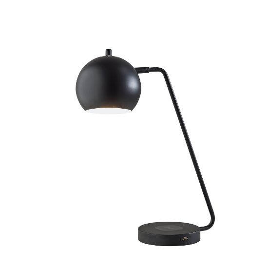 Picture of Adesso Emerson AdessoCharge Desk Lamp, 20-1/2inH, Black Shade/Black Base