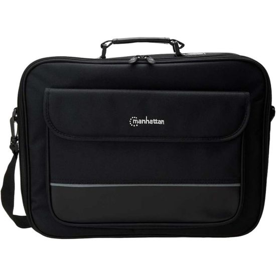 Picture of Manhattan Empire Notebook Computer Briefcase With 17in Laptop Pocket, 5-1/2inH x 17inW x 3inD, Black