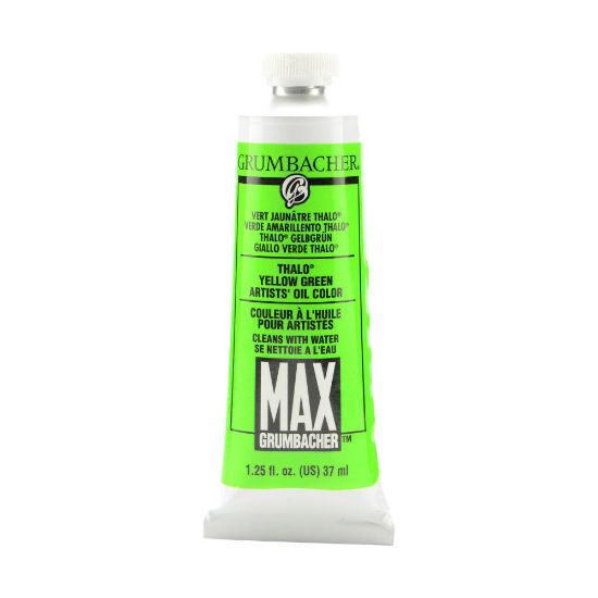 Picture of Grumbacher Max Water Miscible Oil Colors, 1.25 Oz, Thalo Yellow Green, Pack Of 2