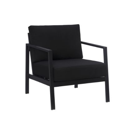 Picture of Linon Abilene Aluminum Outdoor Chair, Black/Black