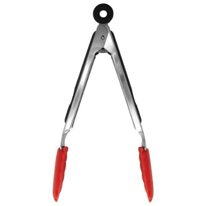 Picture of Starfrit 9in Silicone Tongs - 1 Piece(s) - Tong - 1 x Grill Tong - Red