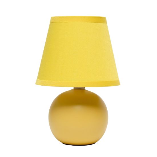 Picture of Simple Designs  Mini Ceramic Globe Table Lamp, 8.66inH, Yellow