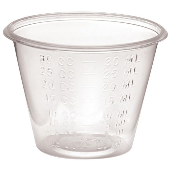 Picture of Medline Non-Sterile Graduated Plastic Medicine Cups, mL, 1 Oz, Clear, Pack Of 5,000