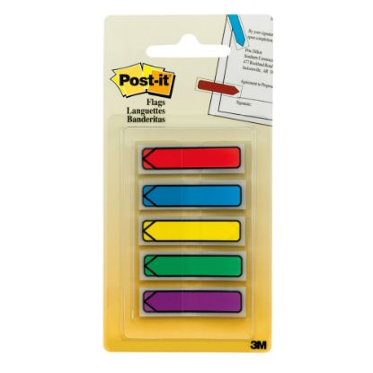 Picture of Post-it Notes Arrow Flags, 1-3/4in x 1/2in, Assorted Primary Colors, Pack Of 100 Flags