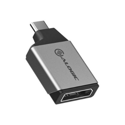 Picture of Alogic Ultra Mini USB-C to DisplayPort Adapter - 1 Pack - 1 x DisplayPort Digital Audio/Video Female - 1 x Type C USB Male - 3840 x 2160 Supported - Space Gray