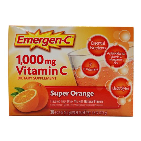 Picture of Emergen-C Vitamin C Drink Mix, 1,000 mg, Orange, Pack Of 30 Packets