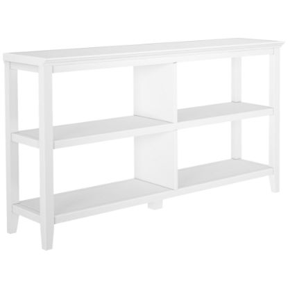 Picture of New Ridge Home Goods 30-1/4inH 3-Tier Low Wooden Bookcase, White