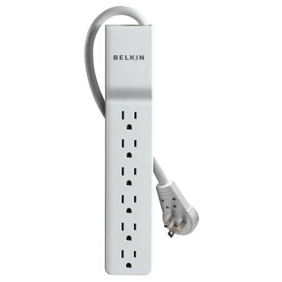 Picture of Belkin 6-Outlet Home And Office Surge Protector - 6 foot cord - Black - 720 Joule - Receptacles: 6 - 720J