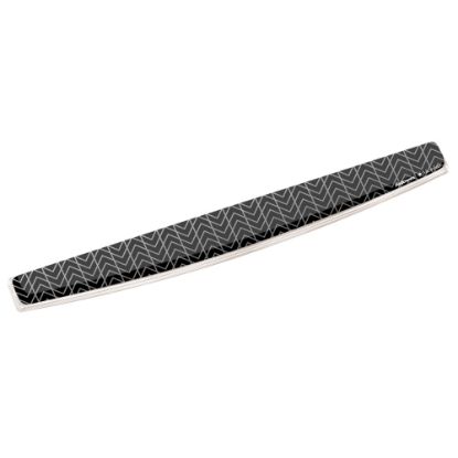 Picture of Fellowes Photo Gel Keyboard Wrist Rest With Microban,  .75in H x 18.56in W x 2.31in  D, Chevron Pattern, Black/White, 1 Each