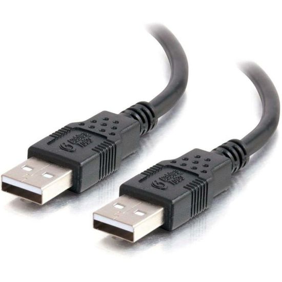 Picture of C2G 1m USB Cable - USB A to USB A - M/M - Type A Male USB - Type A Male USB - 3.28ft - Black