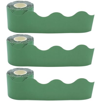 Picture of Teacher Created Resources Scalloped Border Trim, Eucalyptus Green, 50ft Per Roll, Pack Of 3 Rolls