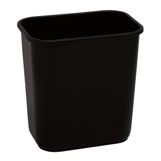 Picture of Highmark Wastebasket, 3.25 Gallons, 12-1/4inH x 8-1/2inW x 12inD, Black