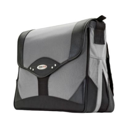 Picture of Mobile Edge Premium Messenger Bag, Black/Silver