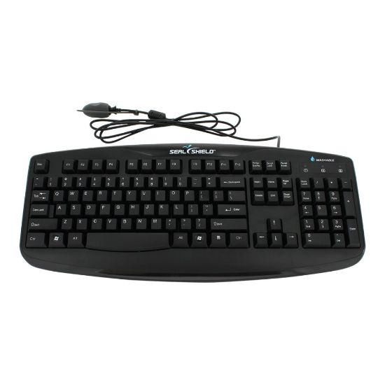 Picture of Seal Shield Silver Storm Wired Washable Keyboard, Black, STK503P