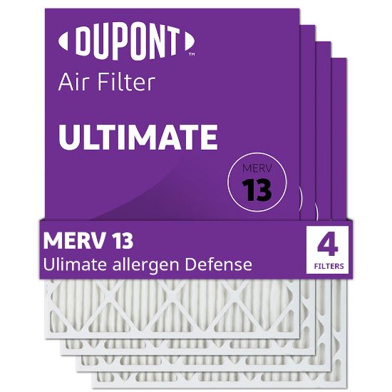 Picture of DuPont Ultimate Air Filters, 14in x 8in x 1in, Pack Of 4 Filters